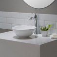 thumbnail image 3 of Kraus KCV-341 Elavo Évier de Salle de Bain en Céramique Blanche Petit Récipient Rond, 3 of 12