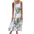 thumbnail image 2 of EGNMCR Robes d'Été Femmes Tendance 2024 Femmes Vintage Sans Manches Grande Taille Bohème à Imprimé Floral Robe Maxi, 2 of 9