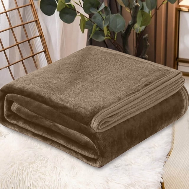Suncoda Flannel Blanket, Super Soft Warm Solid Warm Fleece Blanket Rug Sofa Bedding 70X100Cm