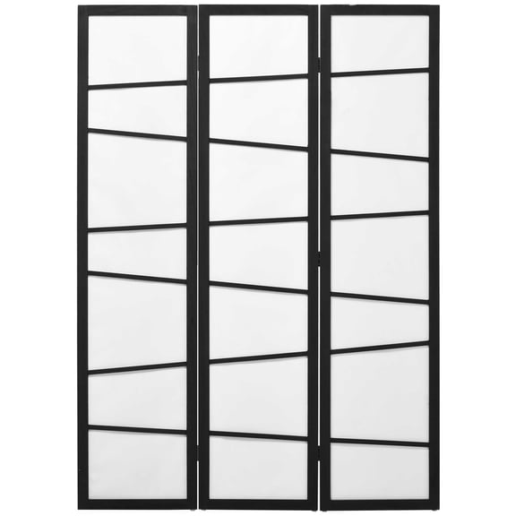 HOMCOM Folding Room Divider, 3 Panel Privacy Screen for Home Office, White