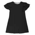 thumbnail image 4 of Robe d'Été pour Filles, Robe Trapèze pour Fille, Robe à Manches Courtes Noire, Longues Robes pour Filles, 4 of 4