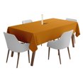 thumbnail image 1 of Vargottam Indoor/Outdoor Tablecloth 58" x 120" Inch Rectangular Tablecloth with Umbrella Hole & Zipper, Waterproof Patio Table Cloths, Spring/Summer Table Covers for Backyard /BBQs - Mustard Yellow, 1 of 6