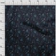 thumbnail image 3 of oneOone Viscose Chiffon Medium Blue Fabric Floral Craft Projects Decor Fabric Printed By The Yard 42 Inch Wide, 3 of 5