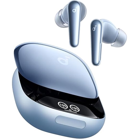 soundcore Liberty 4 Pro Écouteurs Sans Fil à Réduction de Bruit - Bleu Pâle Lustré