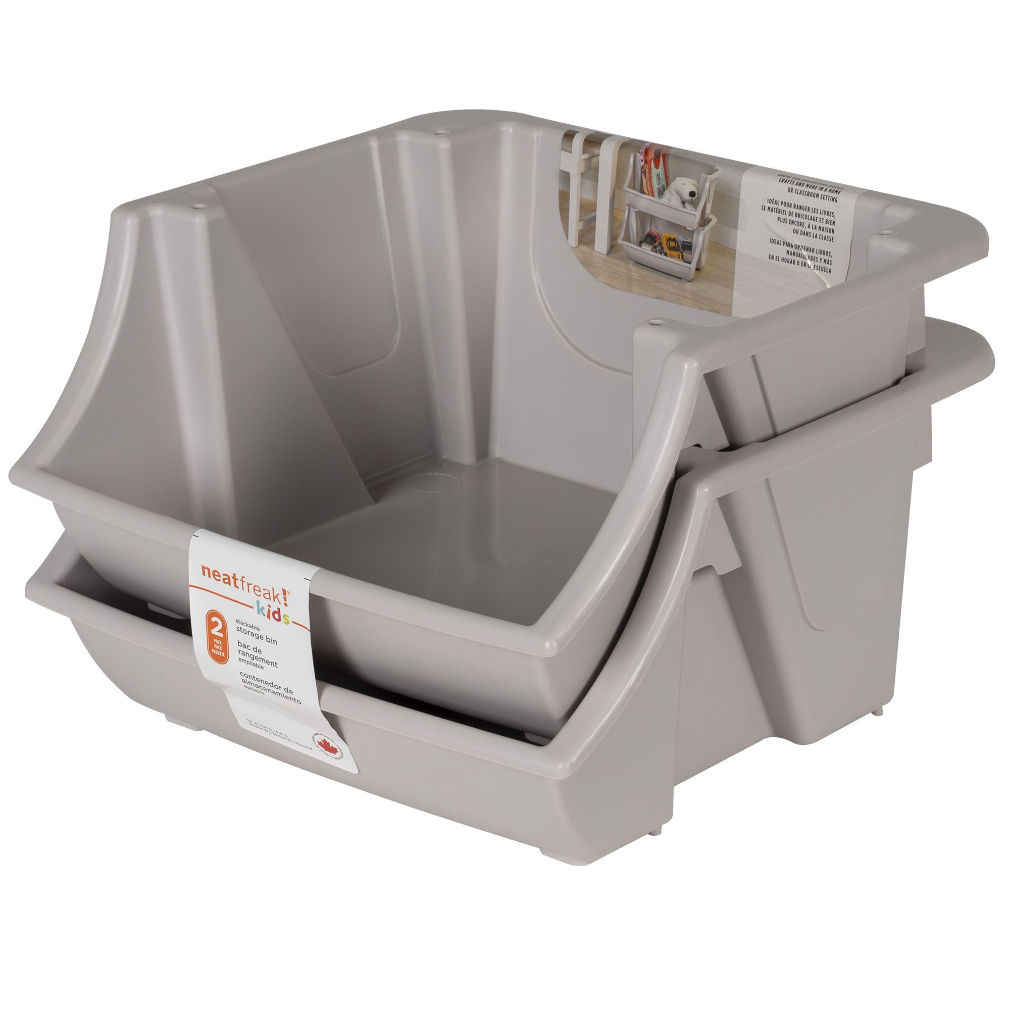 Neatfreak Kids empilable bac de rangement, Paquet de 2
