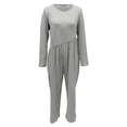 thumbnail image 4 of LSLJS Combinaisons une Pièce pour Femmes Automne Manches Longues Taille Grand Pantalon Combinaison Habillée Ample Tenue Décontractée, 4 of 5