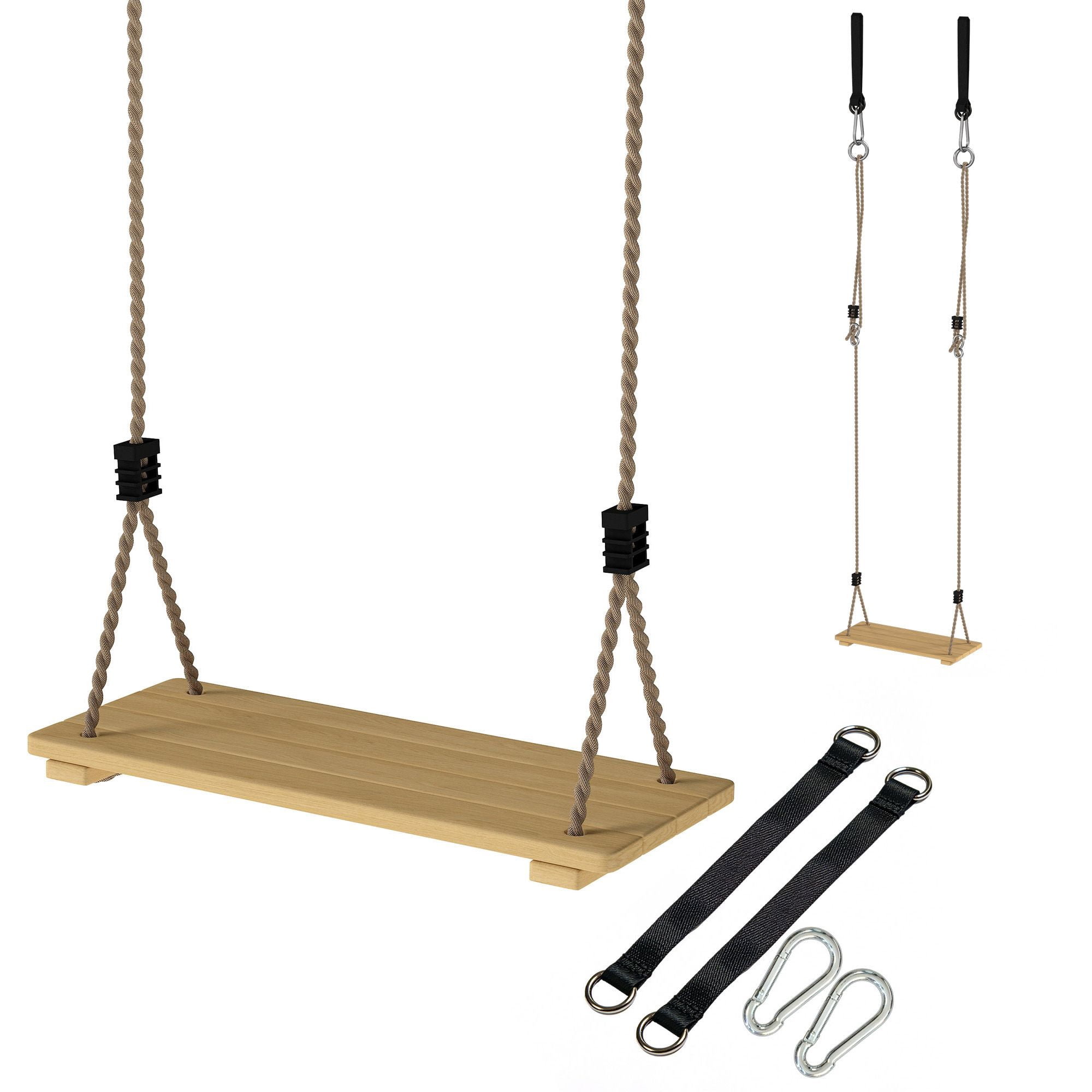 Balançoire Corde D'escalade Pour Enfant – Plaque D'assise, Longueur Réglable 0,5–2 M, Charge 200 Kg