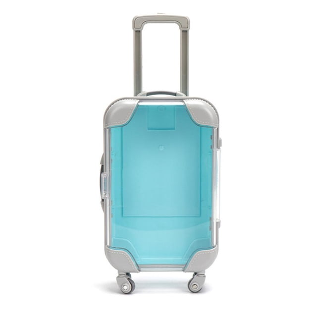 Mini creative movable suitcase storage box, simulated cosmetic storage,