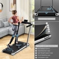 thumbnail image 4 of SuperFit Tapis Roulant Pliant 2,25 Hp 2 en 1 à Double Affichage pour Jogging avec Contrôle par Application Blanc, 4 of 9