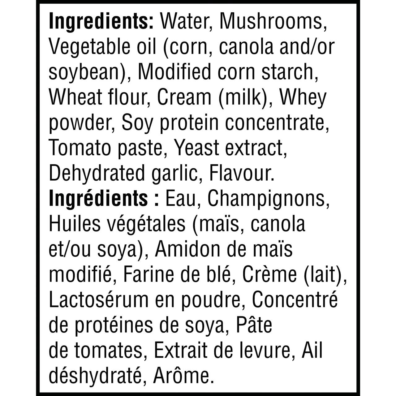 Campbell's® Soupe Condensée Crème de Champignons Sans Sel Ajouté, à Longue Conservation