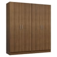 thumbnail image 1 of Madesa Armoire de Rangement à 4 Portes avec Grand Espace de Tablettes 63"L Armoire Utilitaire Placard Unité d'Organisation pour l'Entrée et la Chambre - Rustique, 1 of 10