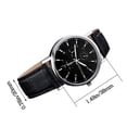 thumbnail image 3 of Classic Roman Dial Men's Watch with Leather Strap and Date Calendar Function for Trendsetting Style, 3 of 5