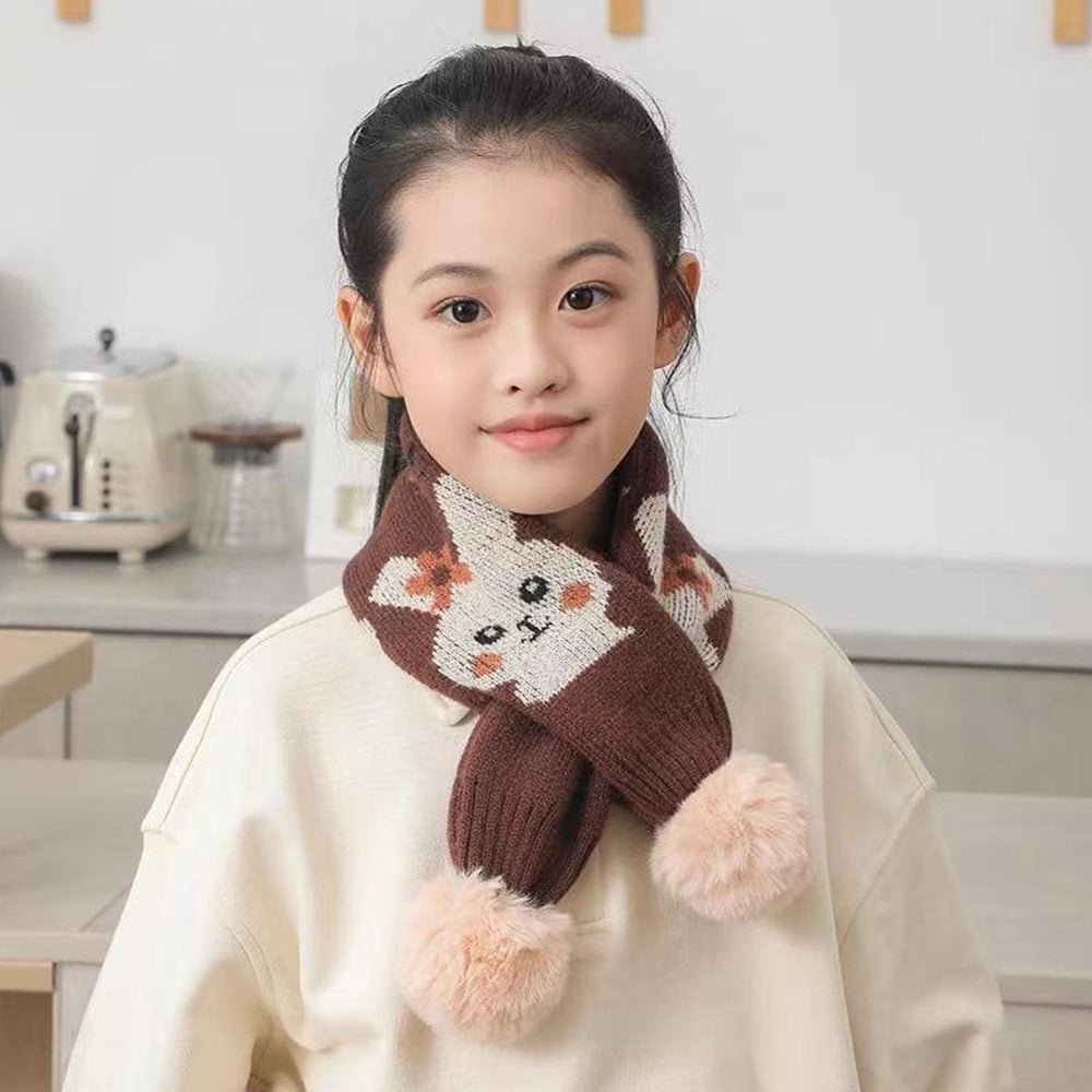 MesaSe Baby Boys Girls Fleece Scarf Kids Cartoon Warm Winter