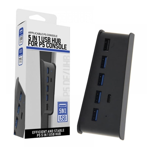 Transmission Converter 5-Port USB HUB Extension Docking High-Speed for DE/ UHD Game Console Accessories