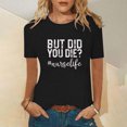 thumbnail image 2 of Pompotops Hauts de Mode pour Femmes T-Shirts Imprimés Amusants Décontractés Blouse Chemise Imprimée, 2 of 5