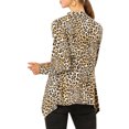 thumbnail image 3 of INSPIRE CHIC Cardigan Léger pour Femmes d'Halloween à Manches Longues, Ouvert à l'Avant, Ourlet Asymétrique, Très Petit, Beige, 3 of 6