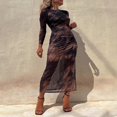 thumbnail image 2 of Long Sleeve Tie-Dye Print Long Dress for Women‘s Fall, 2 of 8
