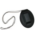 thumbnail image 2 of Boston Leather Leather Oval Badge Holder with Neck Chain & Clip Back, 2 of 3