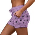 thumbnail image 3 of Women Soft And Comfy Activewear Starts Print Shorts With Pockets And  Drawstring, 3 of 6