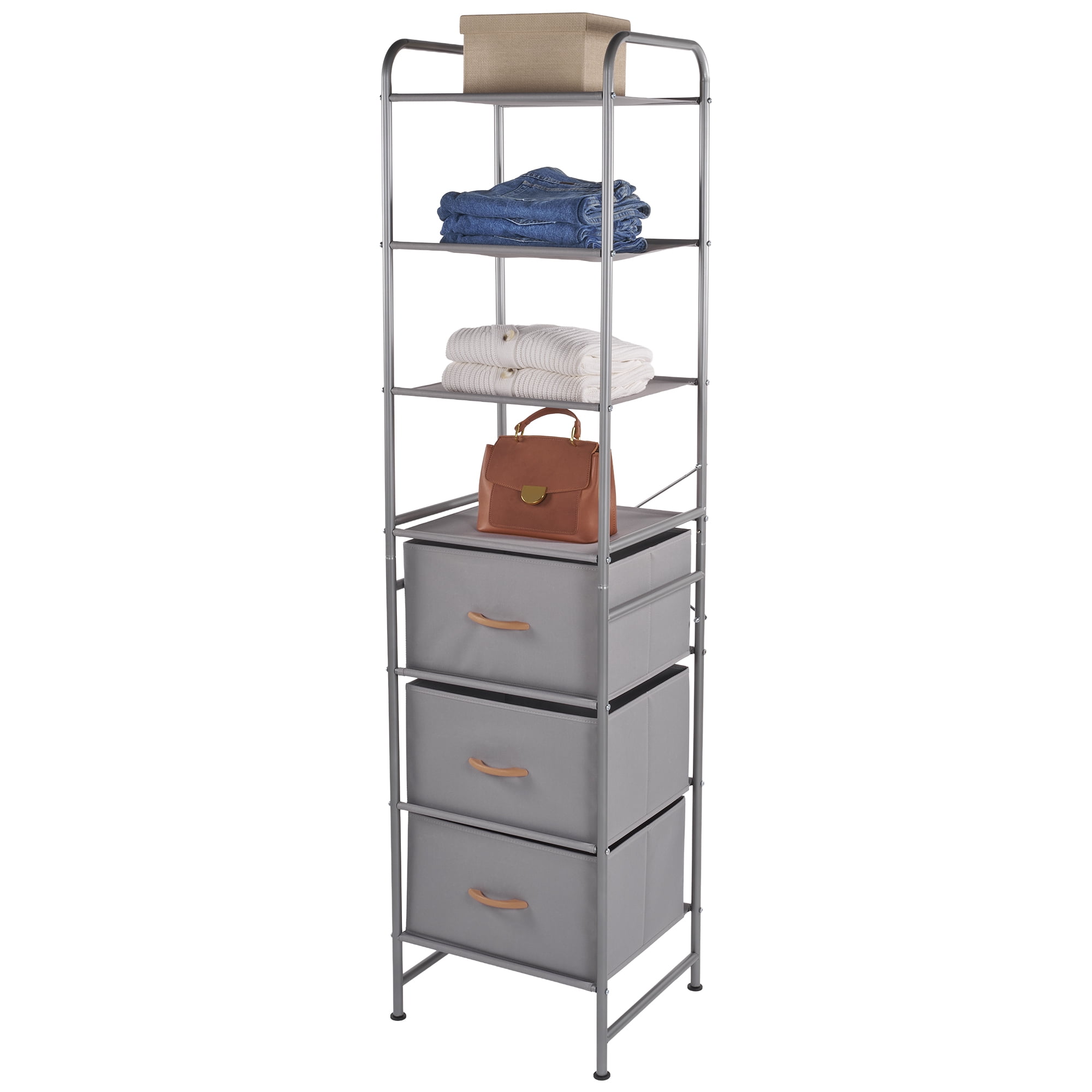 Mainstays Tour de rangement avec tiroirs 7 niveaux Organisateur de placard