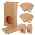 thumbnail image 1 of Kraft Paper Bakery Bag Light Brown 100Pcs 9.67X4.52X2.55in, 1 of 6