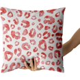 thumbnail image 3 of Red Grey Leopard Print Pillow Covers 16X16 Inch Watercolor Gray White Cheetah Decorative Pillow Cases Animal Square Throw Pillow Case Set of 2 Home Decor For Sofa Living Room Bedroom Bed Cushion, 3 of 5