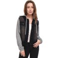 thumbnail image 4 of INSPIRE CHIC Veste en Denim à Capuche à Cordon Superposée pour Femmes avec Poches, 4 of 5