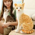 thumbnail image 1 of Simulation Cats Design Plush Stuffed Pillow Animal Cushion Sofa Decor Kids Toy, 1 of 8
