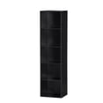 thumbnail image 1 of Hodedah HID25 BLACK Five Shelf Bookcase - Black, 1 of 5