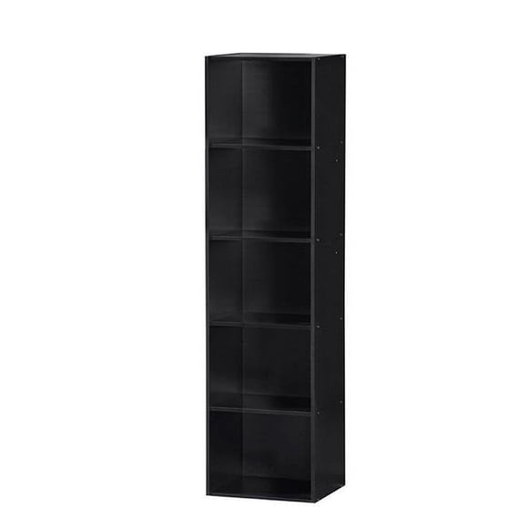 Hodedah HID25 BLACK Bibliothèque à Cinq Tablettes - Noir