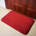 thumbnail image 4 of Iumwxz area rug 1pc Foam Bath Rug Embossed Bathroom Mat Water Absorbent And Washable Bath Rugs Non-Slip Thick Soft And Comfortable Carpet For Show mat carpet rugs for living room Red polyester, 4 of 4
