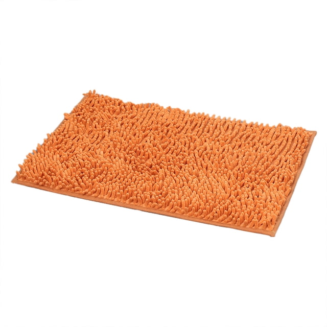 pdqouc Tapis de Salle de Bain Orange 19,68 Pouces Tapis de Salle de Bain Absorbant Doux et Confortable Duveteux Durable Épaissi Tapis de Salle de Bain Lavable à la Machine Réutilisable, Lavable à la Machine, Tapis de Bain pour Salle de Bain