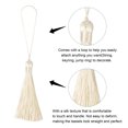 thumbnail image 3 of Unique Bargains 6.5' Silky Bookmark Tassels with Loop for DIY Craft Accessory, 8Pack Beige, 3 of 5