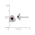thumbnail image 3 of 14K White Gold Button Garnet Earrings 1/3 Carat (ctw), 3 of 3