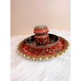 thumbnail image 4 of Ensemble de Thali Karwachauth Rouge, 4 of 4