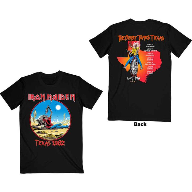 T-Shirt Unisexe Iron Maiden The Beast Tames Texas (Impression au Dos)