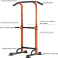 thumbnail image 2 of SOGES Height Adjustable Power Tower Dip Stands Pull up Bar Strength Training for Home Gym Orange, 2 of 8