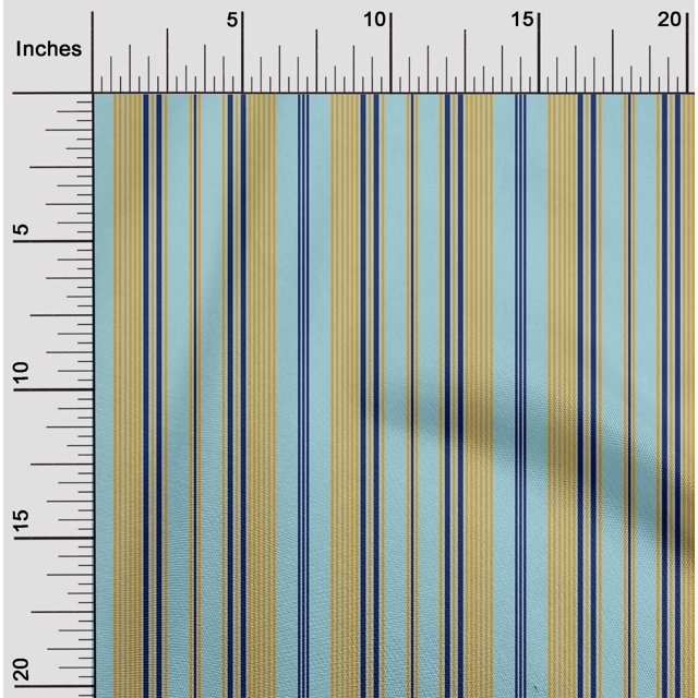 oneOone Tissu Tabby en Soie Rayé Multicolore Tissu Imprimé 1 Yard 42 Pouces de Large