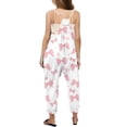 thumbnail image 4 of Girls Jumpsuit Bow Print Rompers for Girls Loose Casual Rompers with Pockets Cute Clothes 7-8 Y, 4 of 6