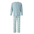 thumbnail image 2 of SUNSIOM Family Matching Christmas Pajamas, Christmas Tree Print/Solid Long-Sleeved Tops + Trousers/One-Piece Jumpsuit/Dog Clothes, 2 of 10