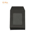 thumbnail image 3 of Unique Bargains 3'' Clear Single Sided Mailing Photos Full Face Window Envelopes, Black 10 Pack, 3 of 5