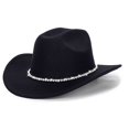 thumbnail image 3 of Glitter Silver Black Cowboy Hats For Women Western Sparkly Rhinestone Hat For Ladies, 3 of 4