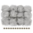 thumbnail image 1 of Unique Bargains Fluffy Soft Faux Fur Pom Poms for Hats with Snap Button, Grey 12Pack, 1 of 7