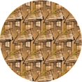 thumbnail image 1 of Ahgly Tapis d'Intérieur Lavable en Machine Carré Marron Selle, 3 Pieds Carré, 1 of 7