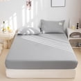 thumbnail image 4 of Kadlawus Fitted Sheet For Mattress, Non Slip Bed Cover For Full Size Bed, Polyester Protector With Deep Pocket, Stretchable Bedding For 200X150Cm Mattress, 4 of 6
