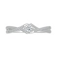 thumbnail image 2 of DGOLD Bague de Promesse Délicate pour Femmes en Or 10 Kt avec Diamant Blanc Rond (1/6 cttw), 2 of 3