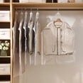 thumbnail image 4 of Heavy Duty Transparent Zippered Garment Storage Organizer For Travel College Dorm Home Use Clothing Protector Bags, 4 of 6