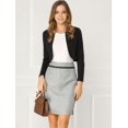 thumbnail image 4 of INSPIRE CHIC Women's Solid Curved Hem Long Sleeves Crop Shrug Cardigan, 4 of 6