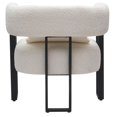 thumbnail image 3 of Contemporary Boucle Fabric Accent Chair - Ivory & Black, 3 of 7