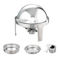thumbnail image 1 of KFFKFF Ensemble de Réchauds Ronds pour Buffet, Paquet Double de 6 Qt, Comprend des Serveurs en Acier Inoxydable, 2 Poêles Pleines, Couvercle, Plateau à Eau, Support, Support à Carburant, Sert 5+ par Unité, 1 of 9